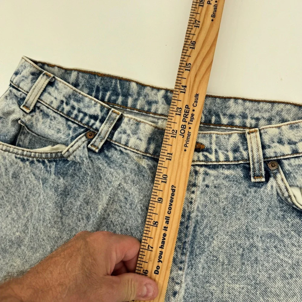 Levis‎ 550 Relaxed Fit Jeans Mens W34 L34 Light Acid Wash Distressed Orange Tab